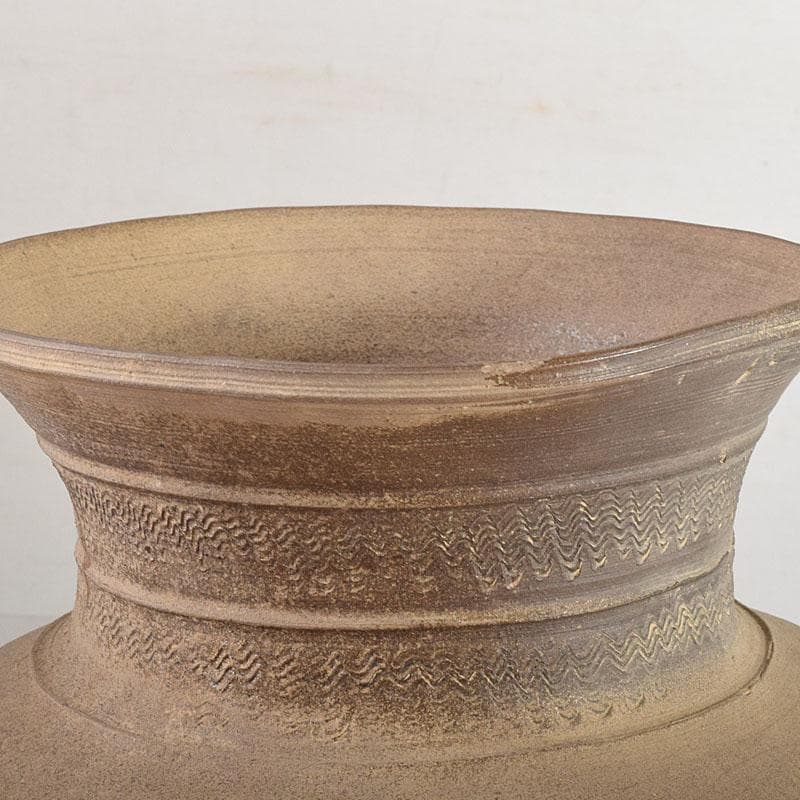 朝鮮美術　須恵器　新羅土器　壺　壺敷・時代箱付　V　R8018C