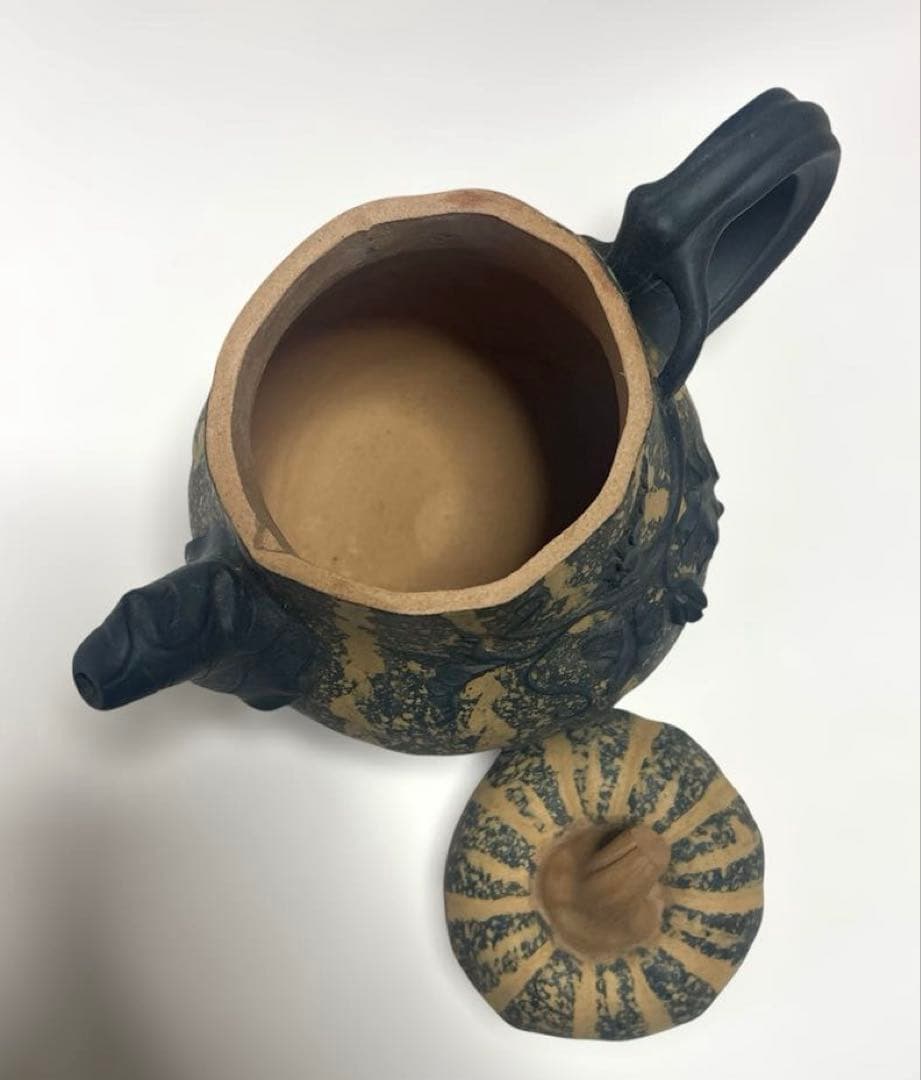ティーポット かぼちゃ 陶器 急須 アンティーク