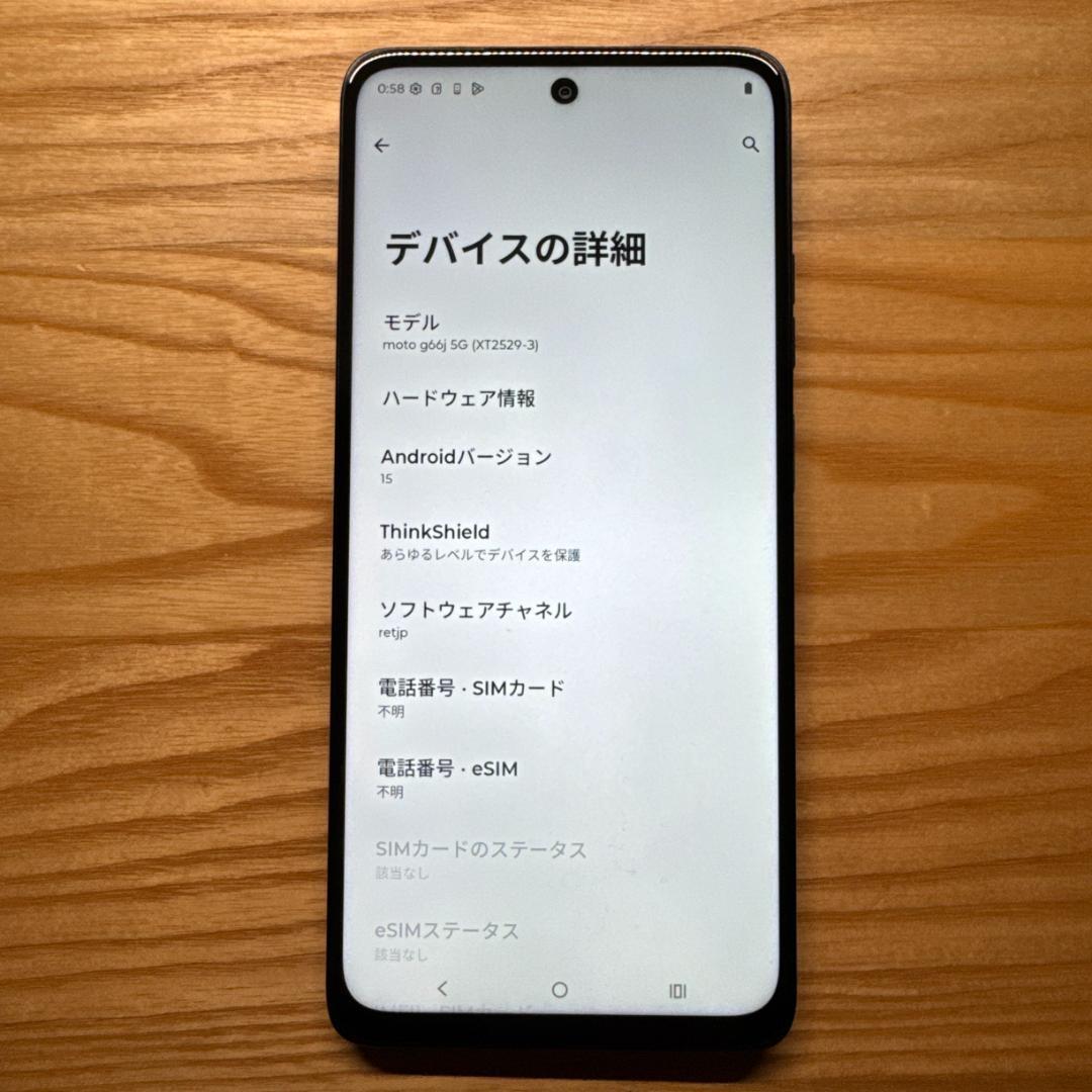 スマートフォン本体 Motorola moto g66j 5g
