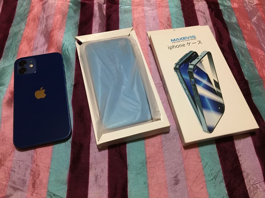 Apple iPhone12 128GB Blue SIMフリー ケース 付属
