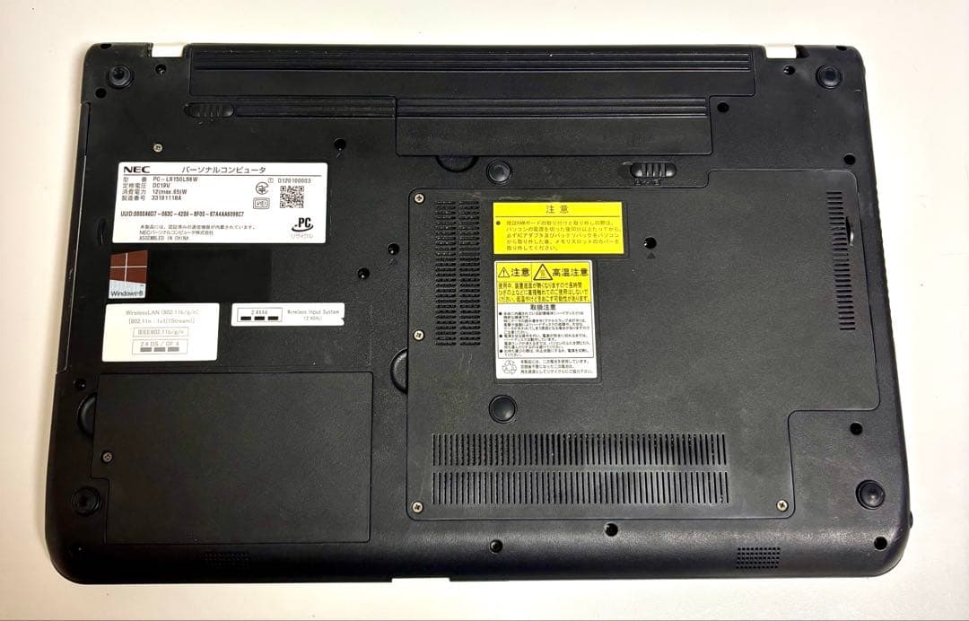 NEC LaVie ノートPC-LS150LS6W Windows DVDマルチ
