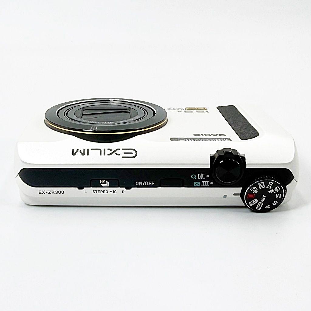 カシオ EXILIM EX-ZR300WE ホワイト コンデジ カメラ 中古