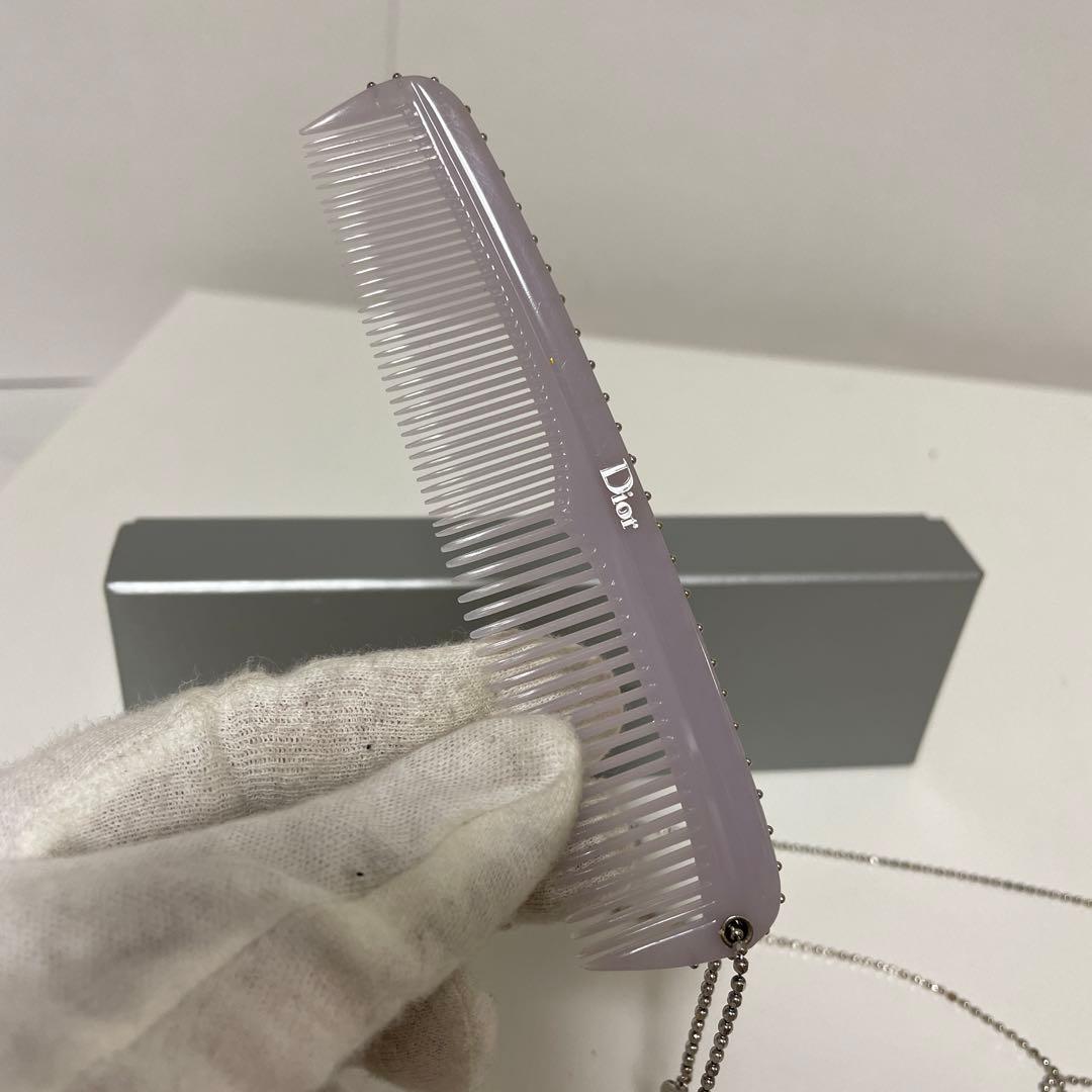 Christian Dior チェーン付き ヘアコーム シルバー 中古