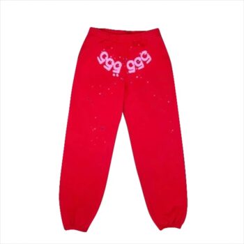 Sp5der Red Tracksuit Slim Jogging Pant And Hoodie